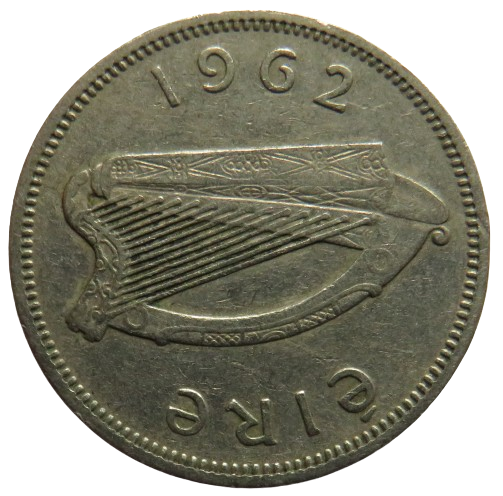 1962 Eire Ireland One Shilling Coin