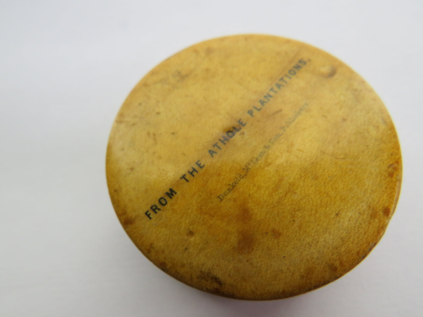 Antique Mauchline Transfer Ware Compass "Murthly Castle" From The Athole Plantations