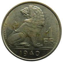 Load image into Gallery viewer, 1940 Belgium One Franc Coin
