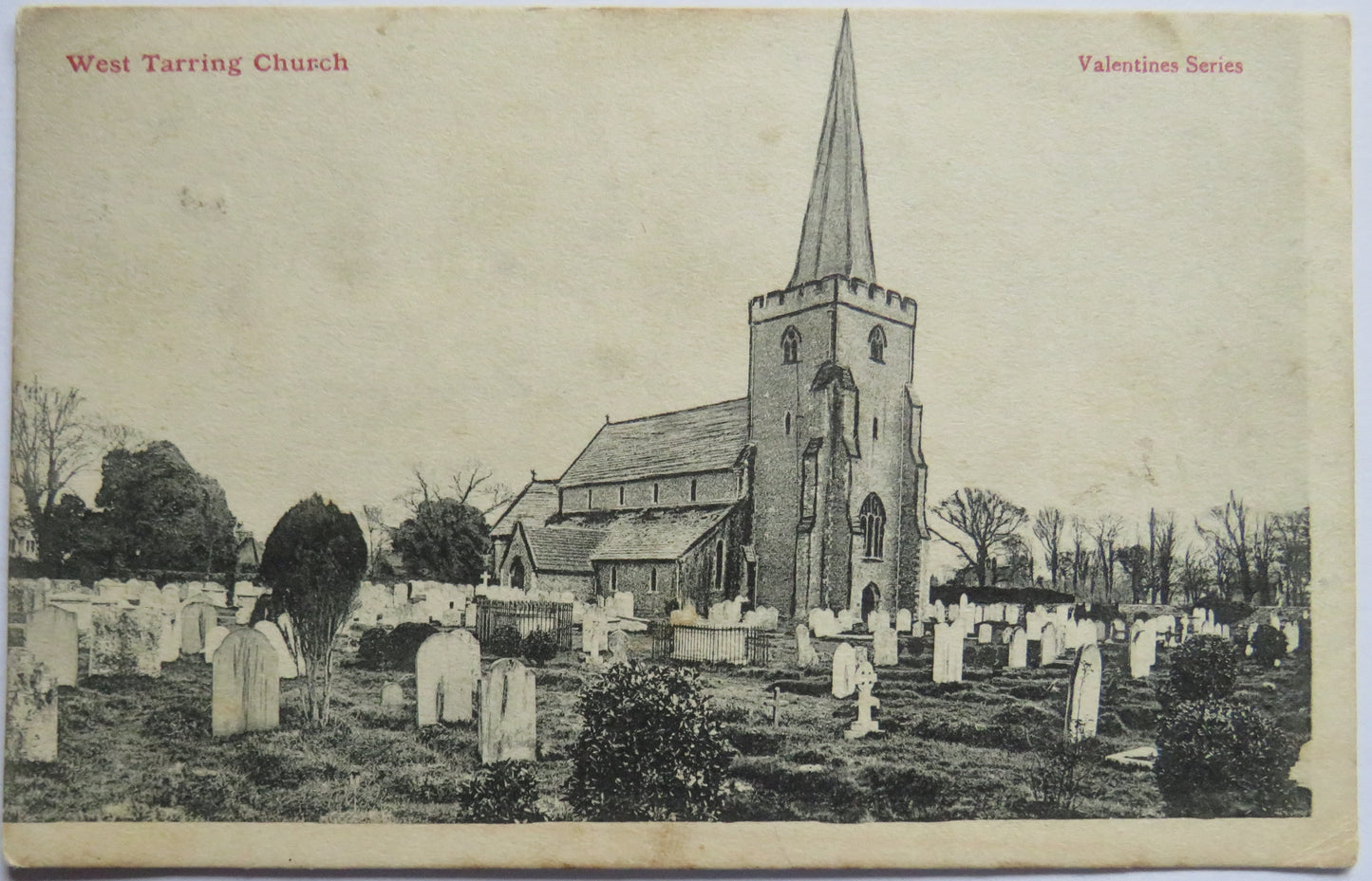 Antique Postcard Of West Tarring Church 1904
