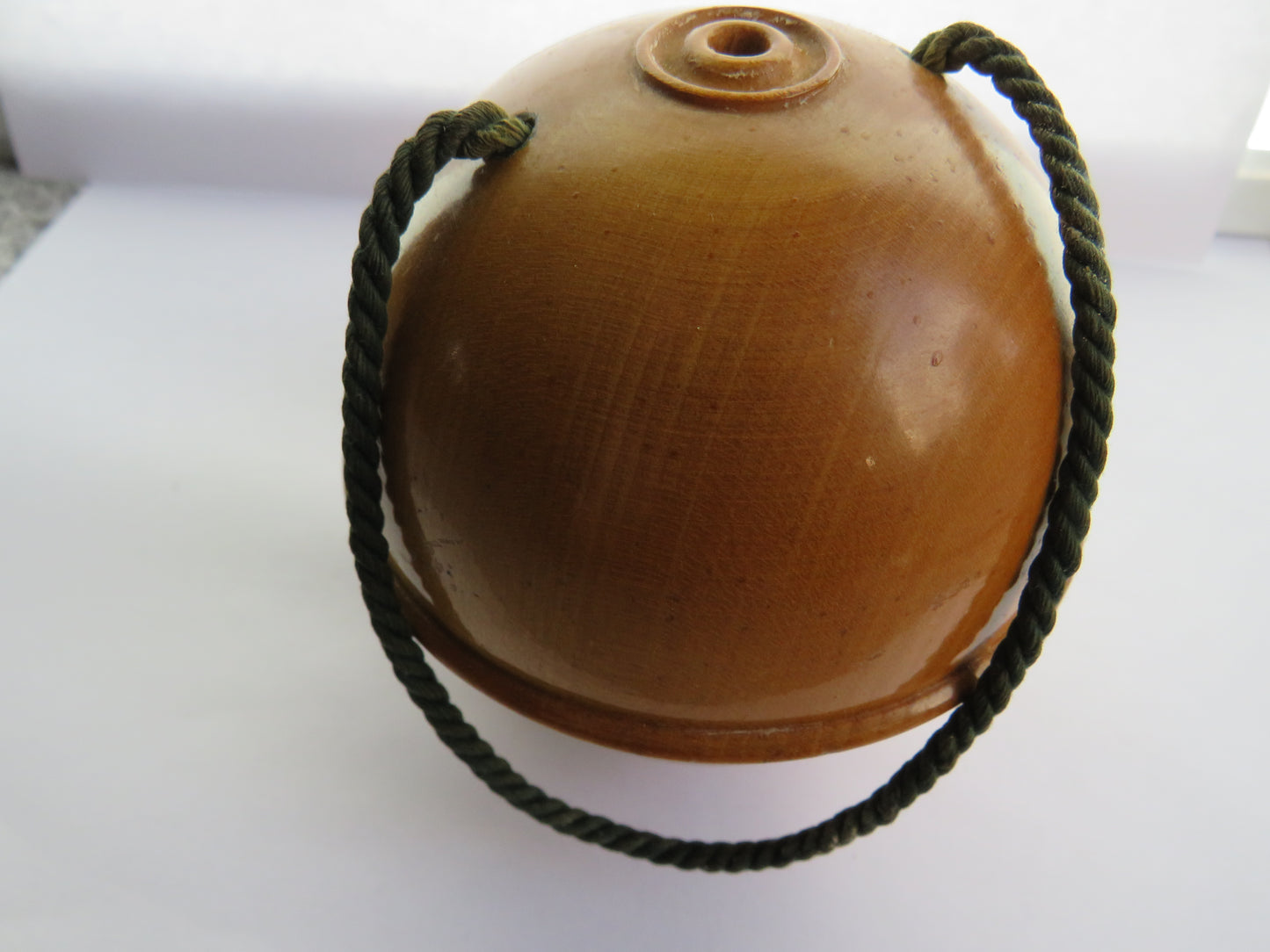 Antique Mauchline Ware String Holder "The Academy Montrose"