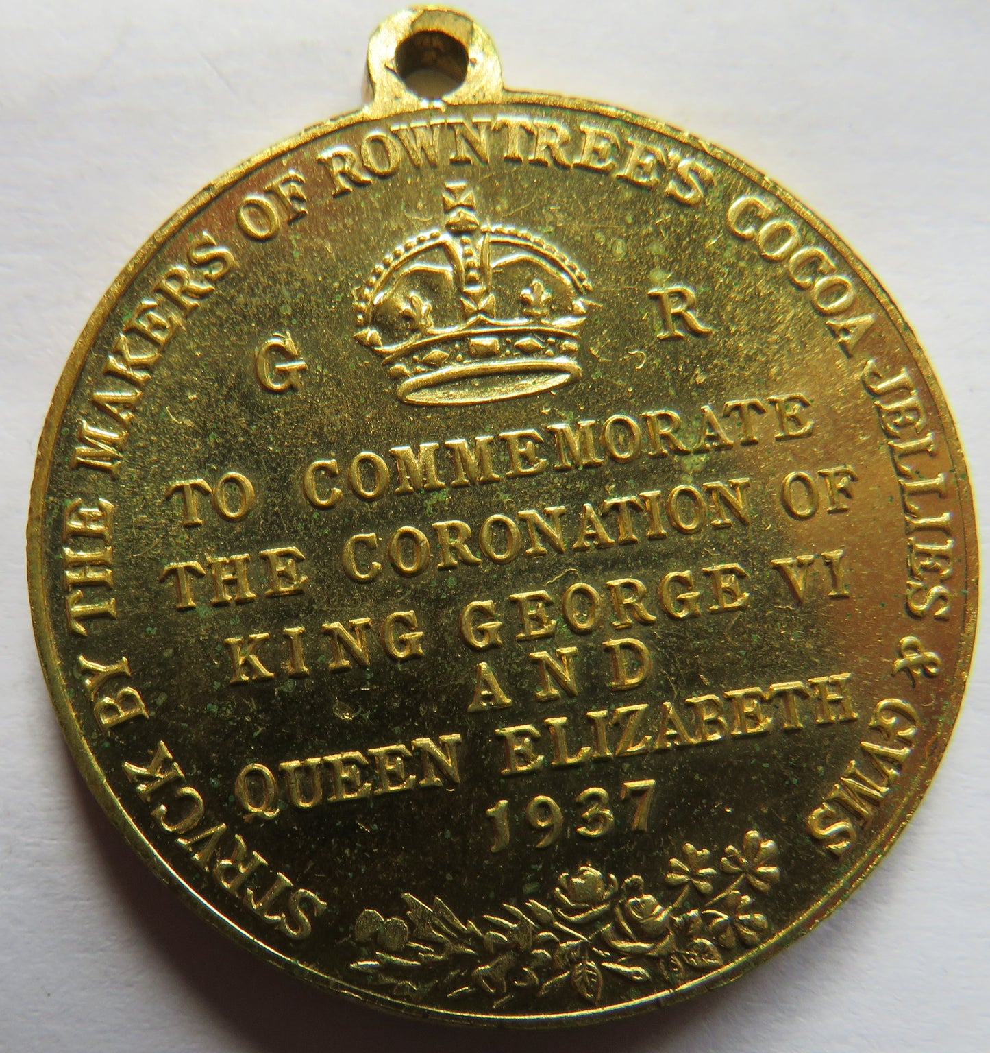 1937 King George VI Coronation Medal Struck By Rowntrees