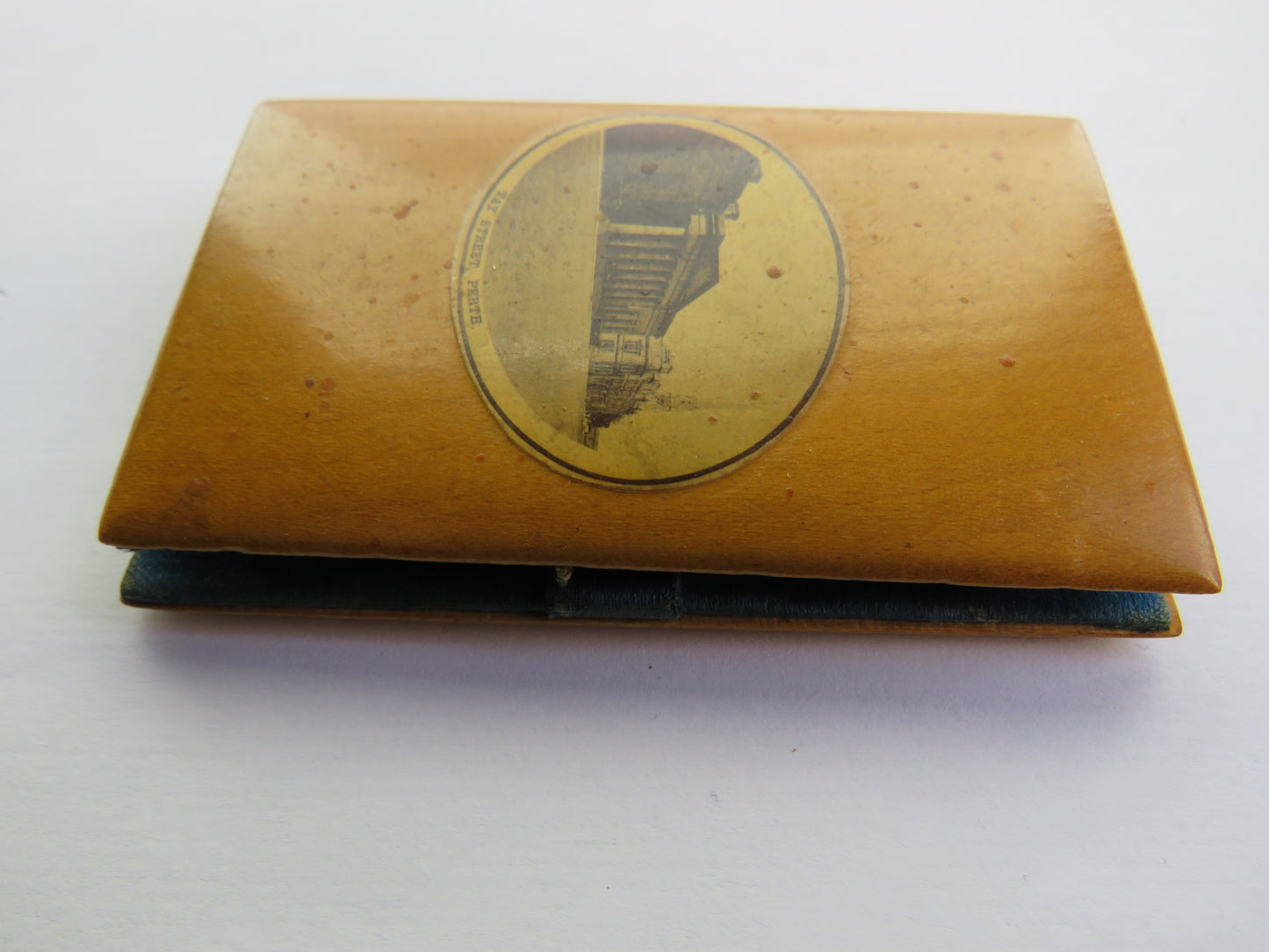 Antique Mauchline Ware Needle Case "Tay Street, Perth"