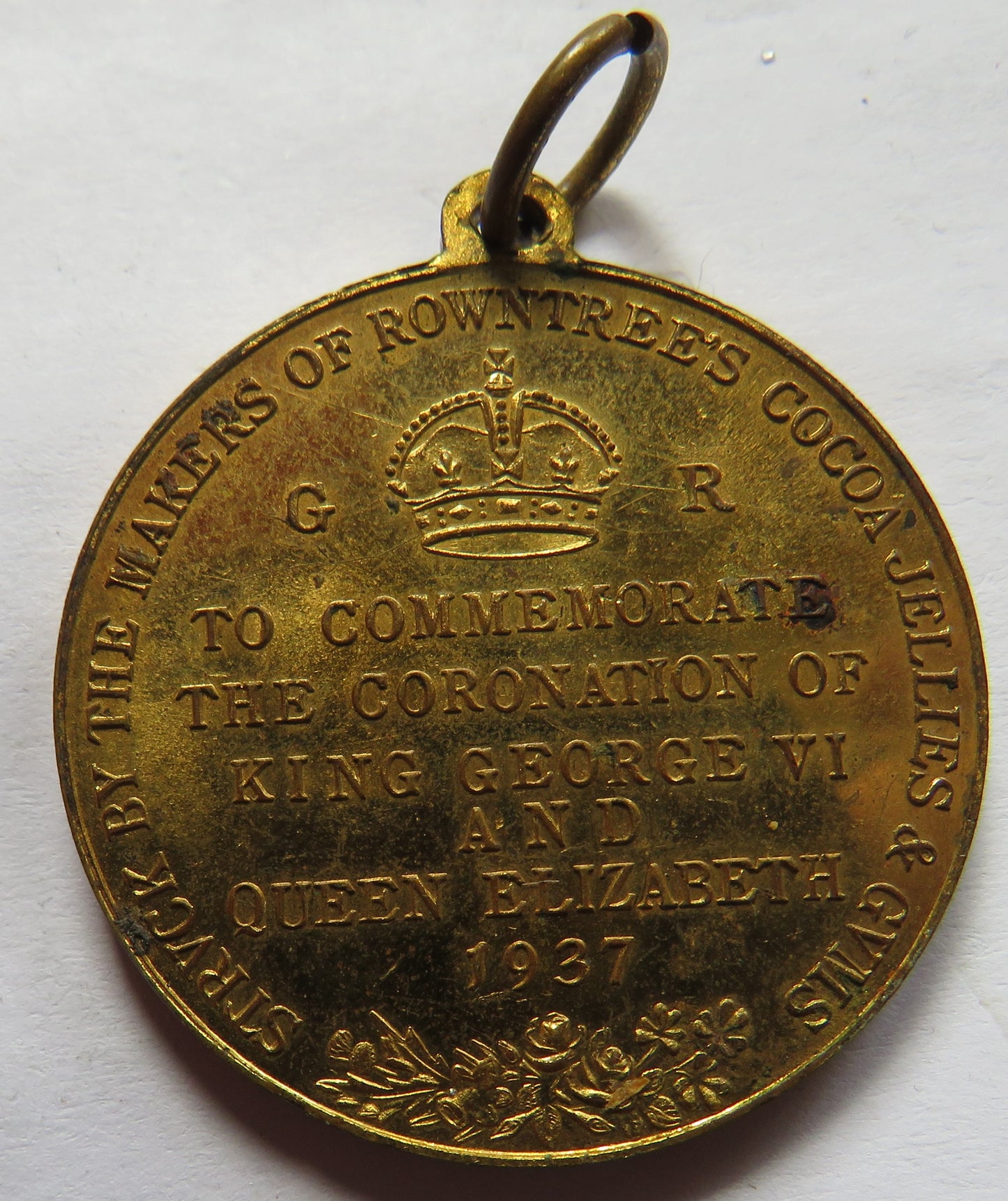 1937 King George VI Coronation Medal Struck By Rowntrees