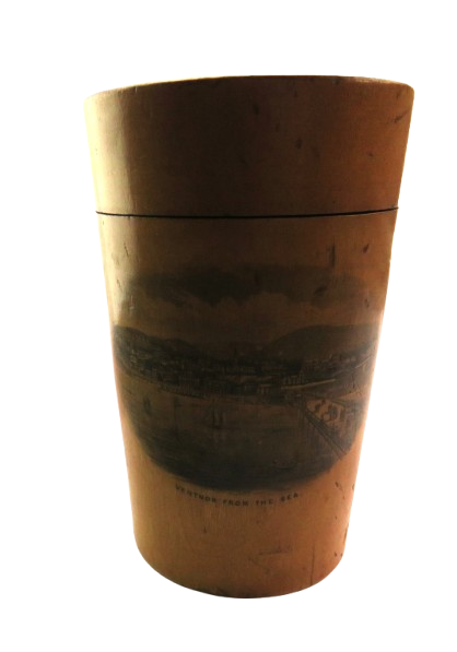 Antique Mauchline Transfer Ware Holder "Ventnor From The Sea"