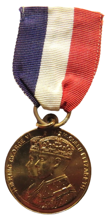 1937 King George VI Coronation Medal Presented By W.L. Everard MP