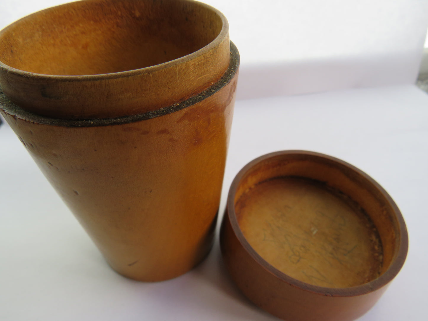 Antique Mauchline Transfer Ware Holder "Ventnor From The Sea"