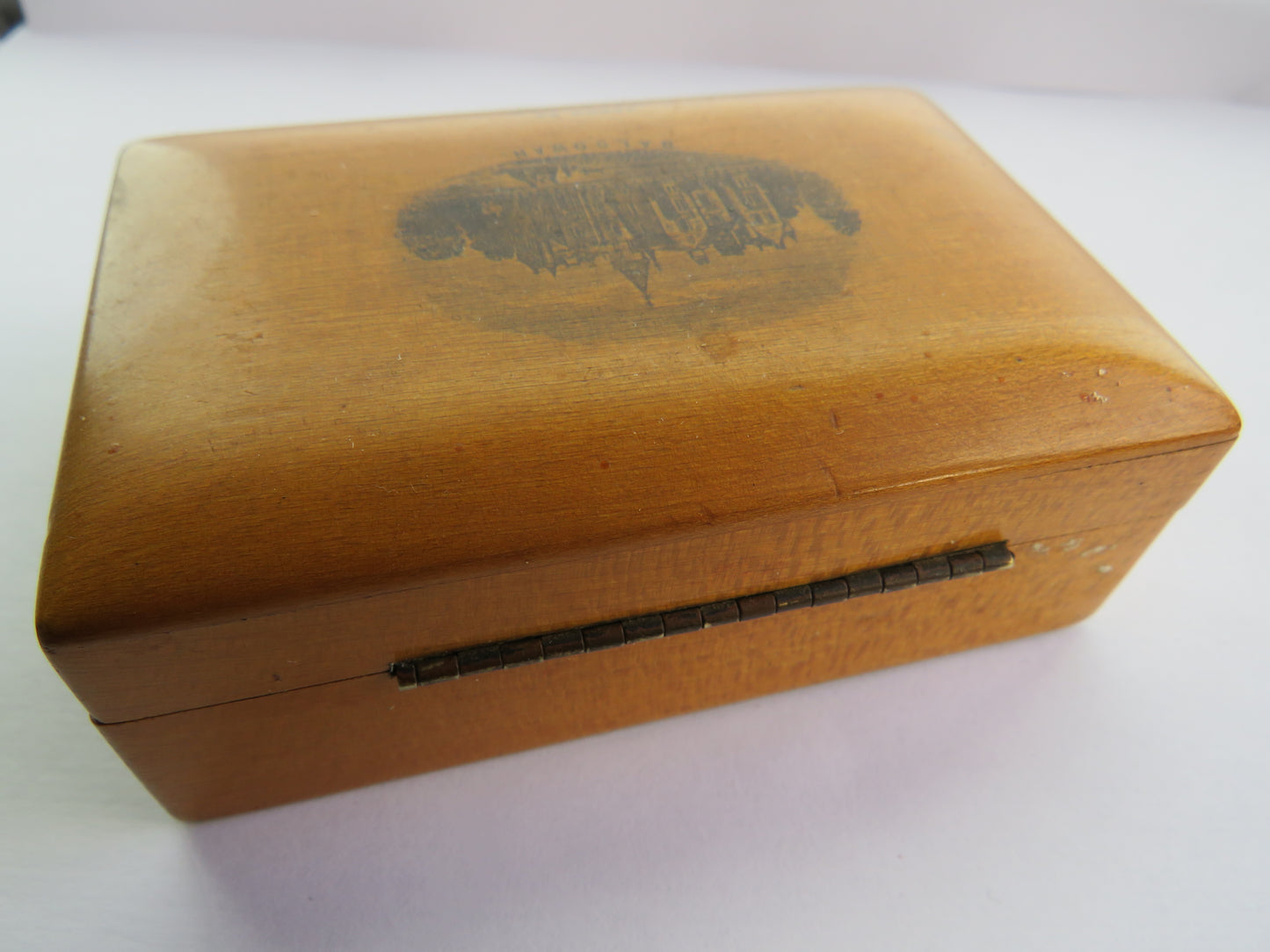 Antique Mauchline Transfer Ware Box With Image of "Balgowan"