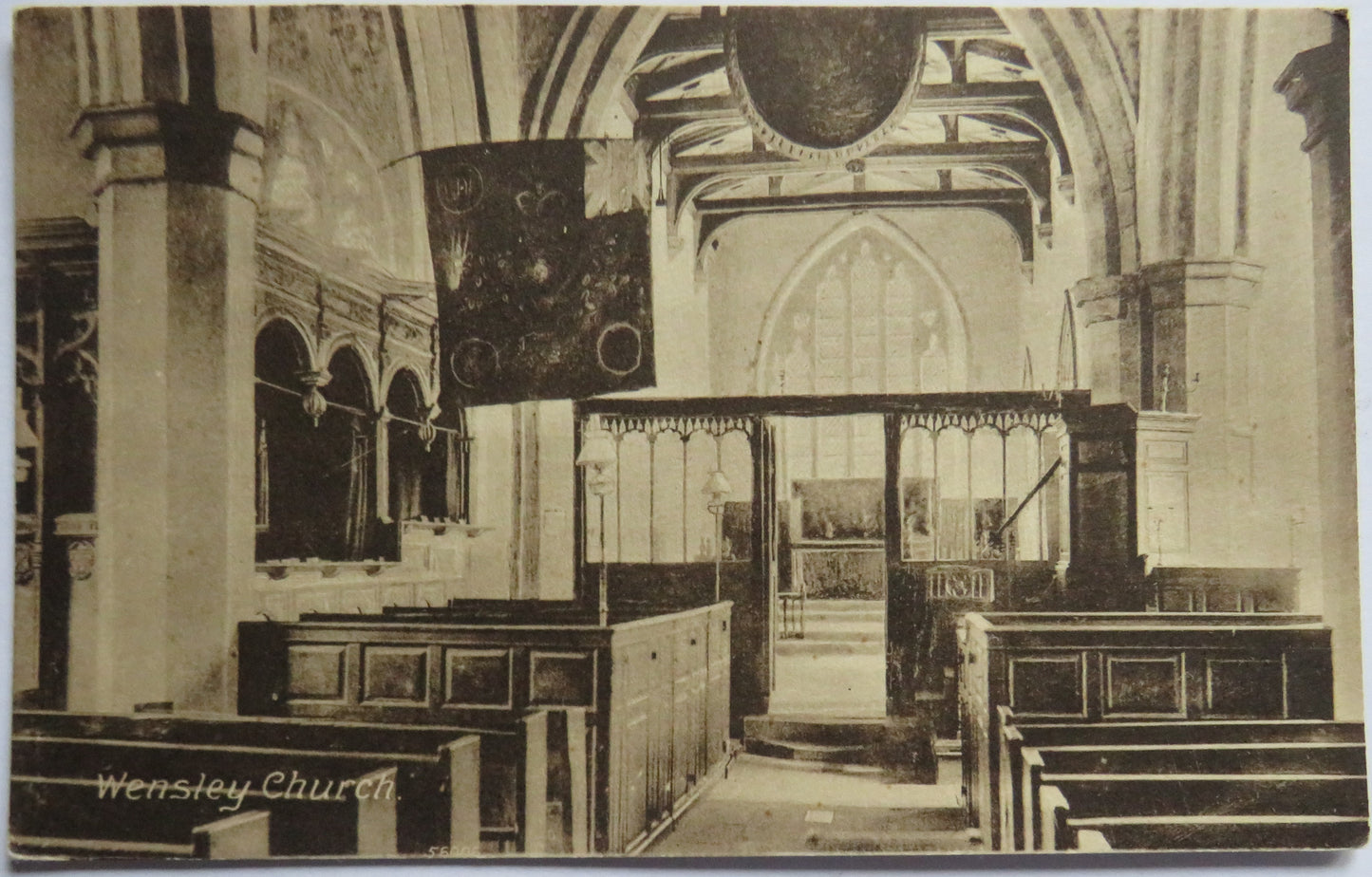 Vintage Postcard Of Wensley Church