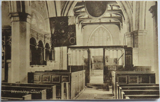 Vintage Postcard Of Wensley Church