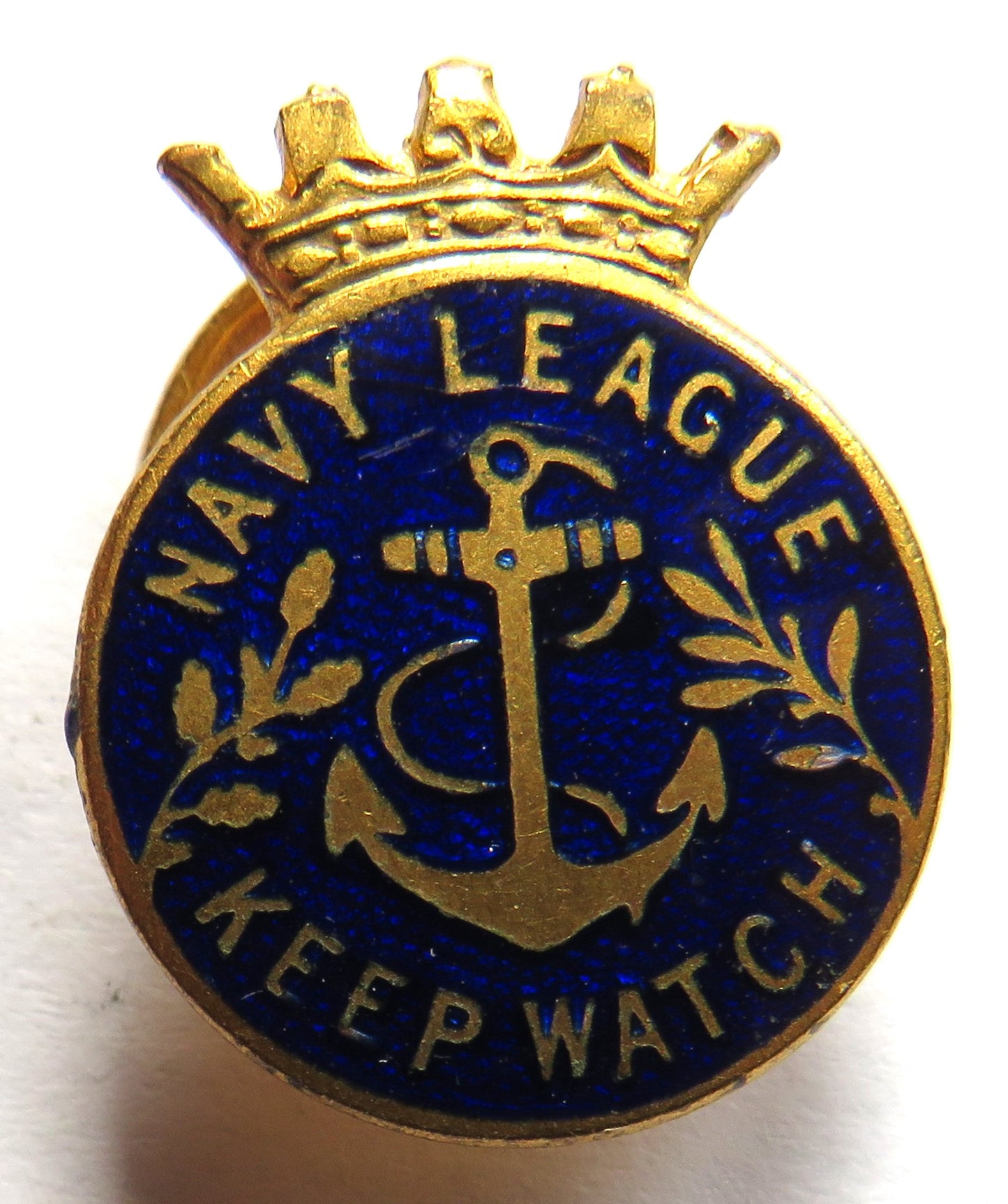 Vintage Navy League Keep Watch Enamel Badge