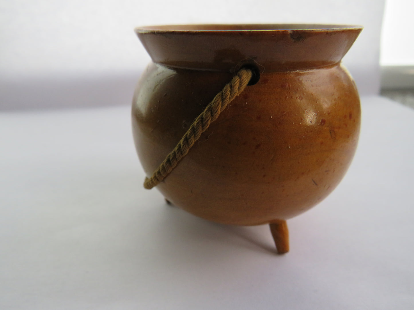 Antique Mauchline Transfer Ware Cauldron "Penmaenmawr"