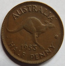 Load image into Gallery viewer, 1953 Queen Elizabeth II Australia Halfpenny Coin
