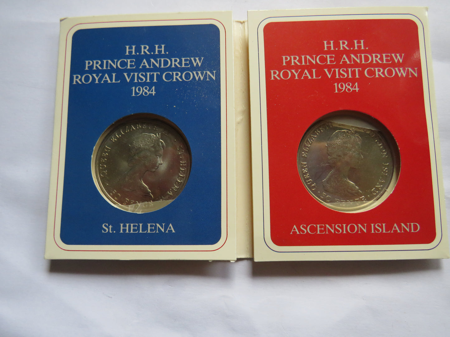 1984 Prince Andrew Royal Visit St Helena, Ascension Island 50p Coins