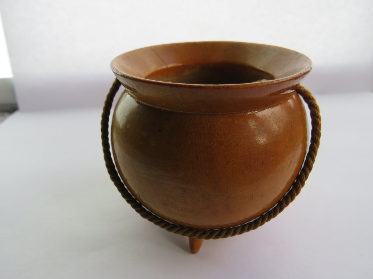 Antique Mauchline Transfer Ware Cauldron "Penmaenmawr"