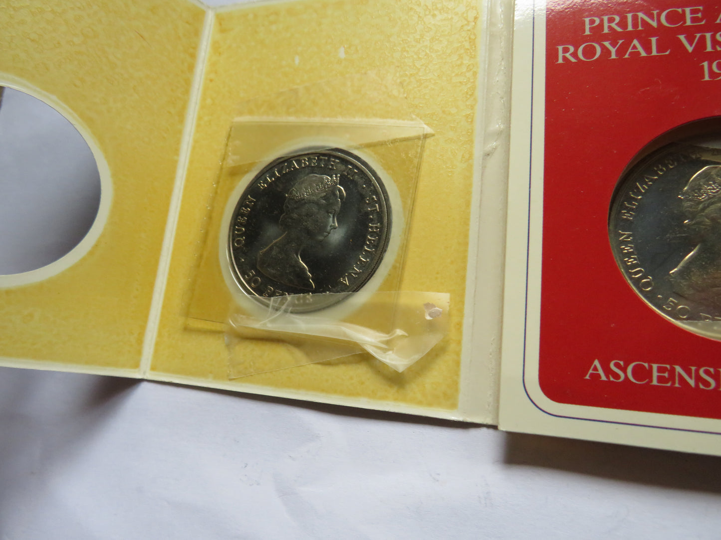 1984 Prince Andrew Royal Visit St Helena, Ascension Island 50p Coins