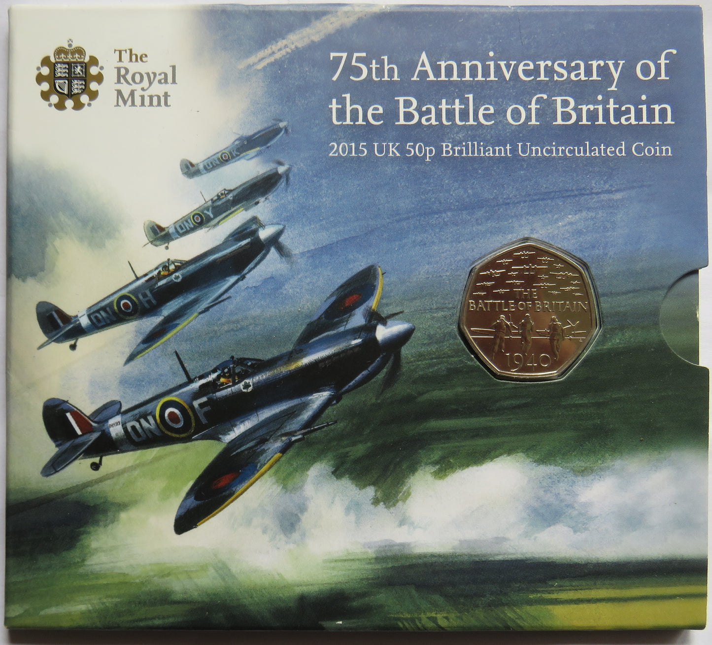 2015 UK 50p Coin 75th Anniversary of the Battle of Britain