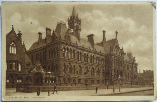 Antique Postcard of Assize Courts, Manchester