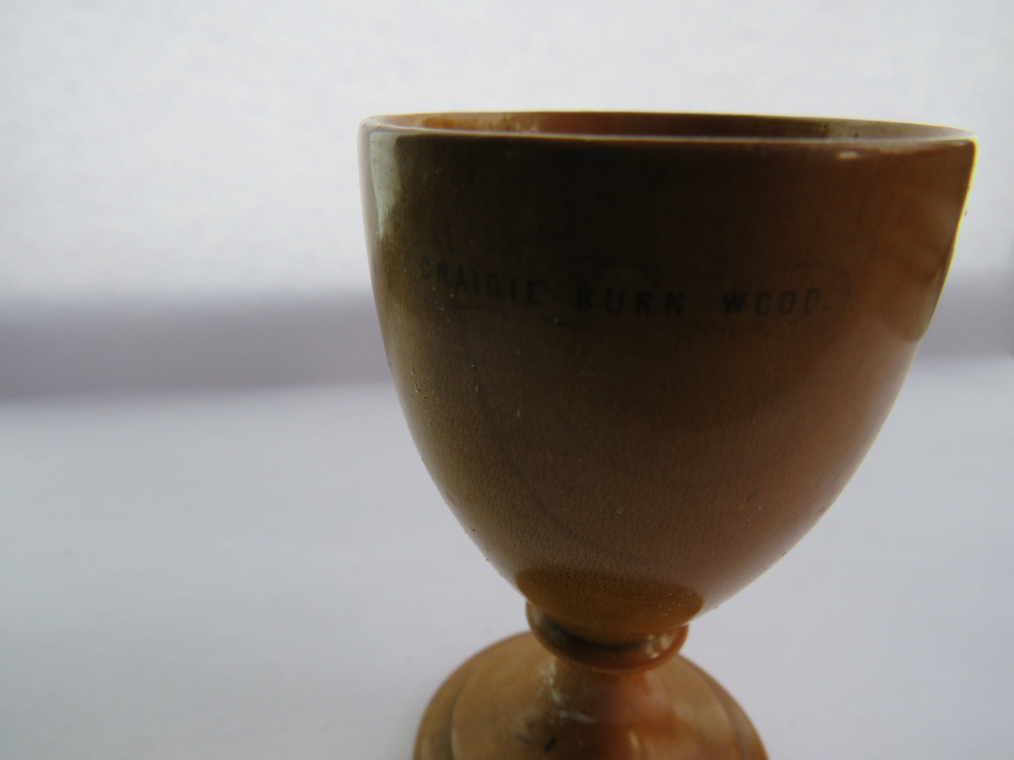 Antique Mauchline Transfer Ware Egg Cup "Moffat" "Cragie Burn Wood"