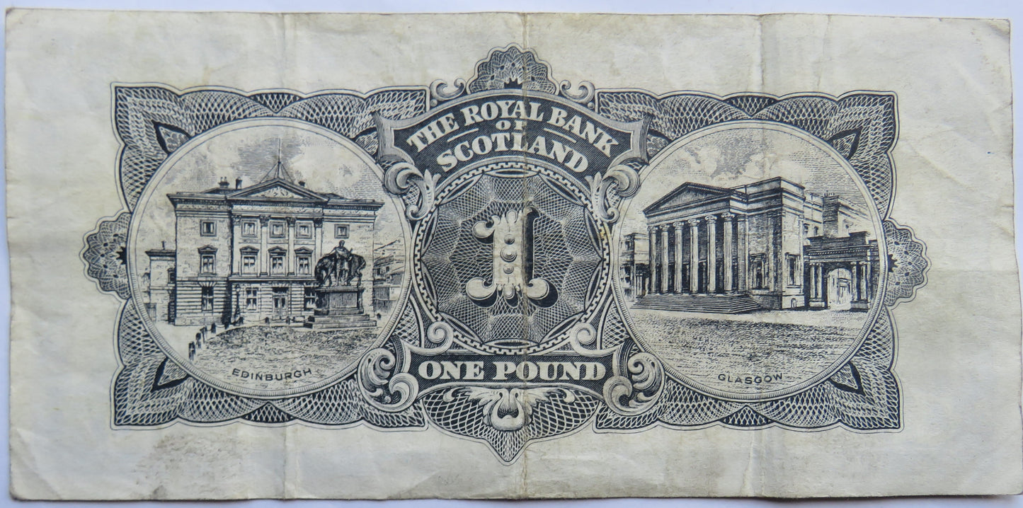 1967 The Royal Bank of Scotland £1 Banknote