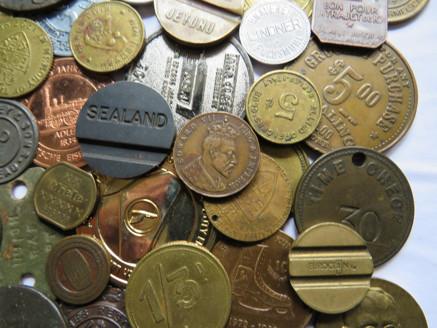 Large Collection of Vintage, Antique Medals & Tokens, Checks, etc.