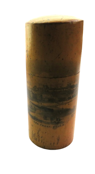Antique Mauchline Transfer Ware Needle Cast "Sea Front Dover"