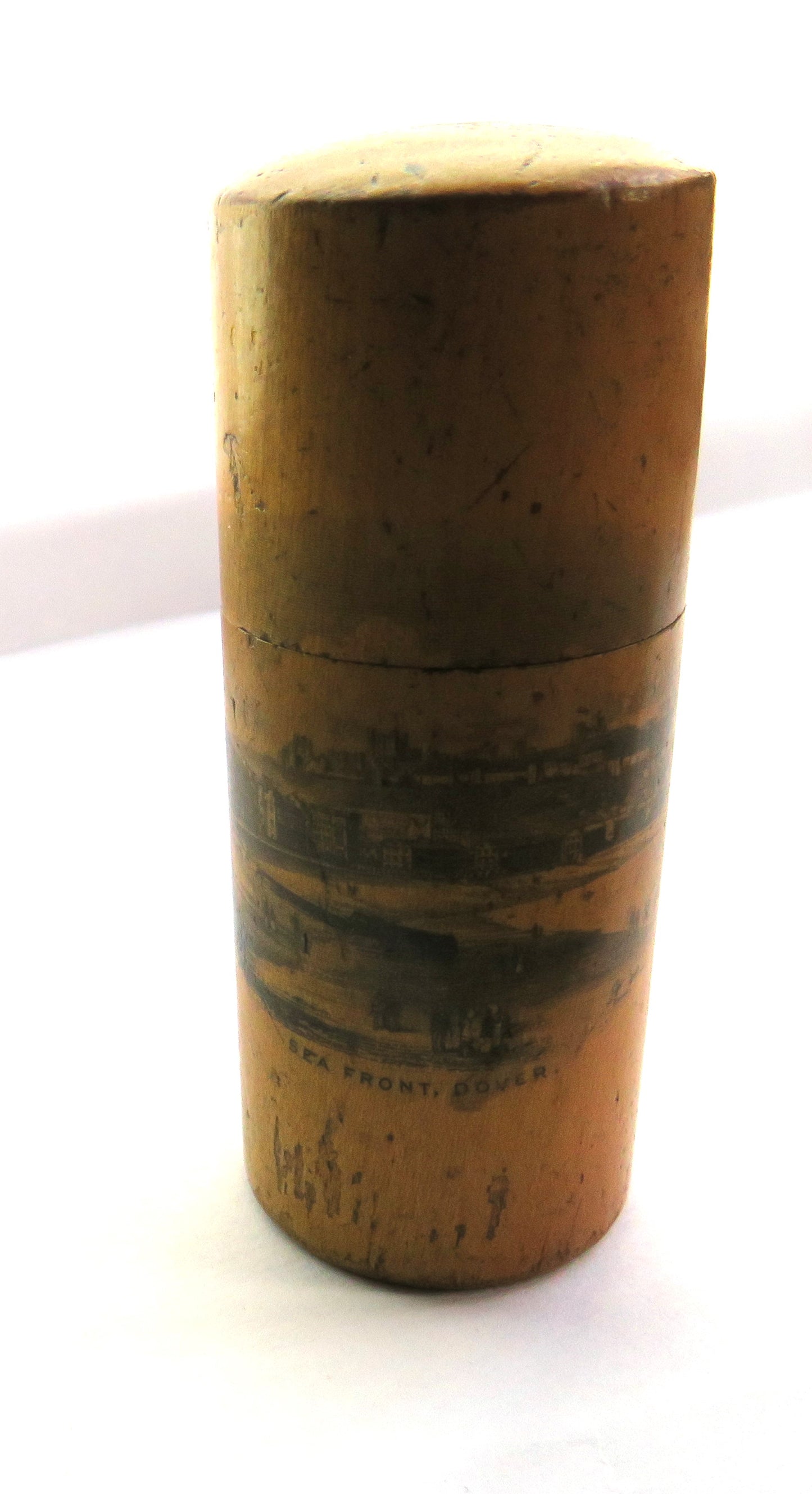 Antique Mauchline Transfer Ware Needle Cast "Sea Front Dover"