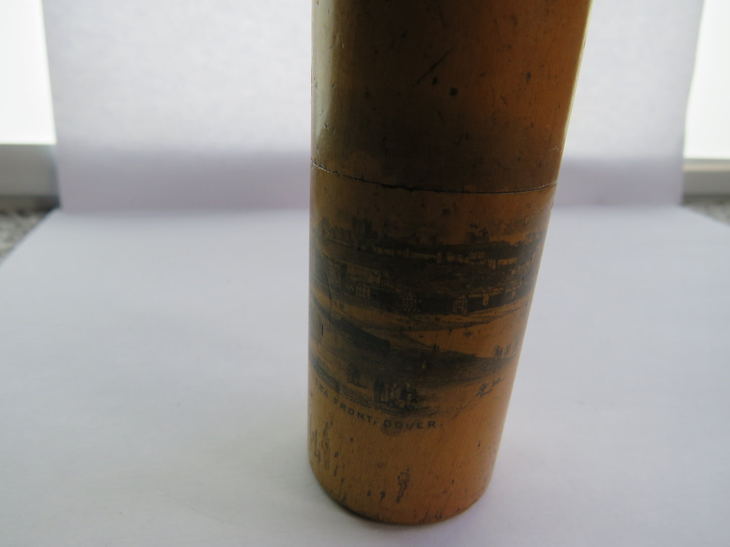 Antique Mauchline Transfer Ware Needle Cast "Sea Front Dover"