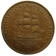 Load image into Gallery viewer, 1948 King George VI South Africa One Penny Coin
