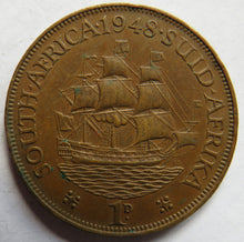 Load image into Gallery viewer, 1948 King George VI South Africa One Penny Coin
