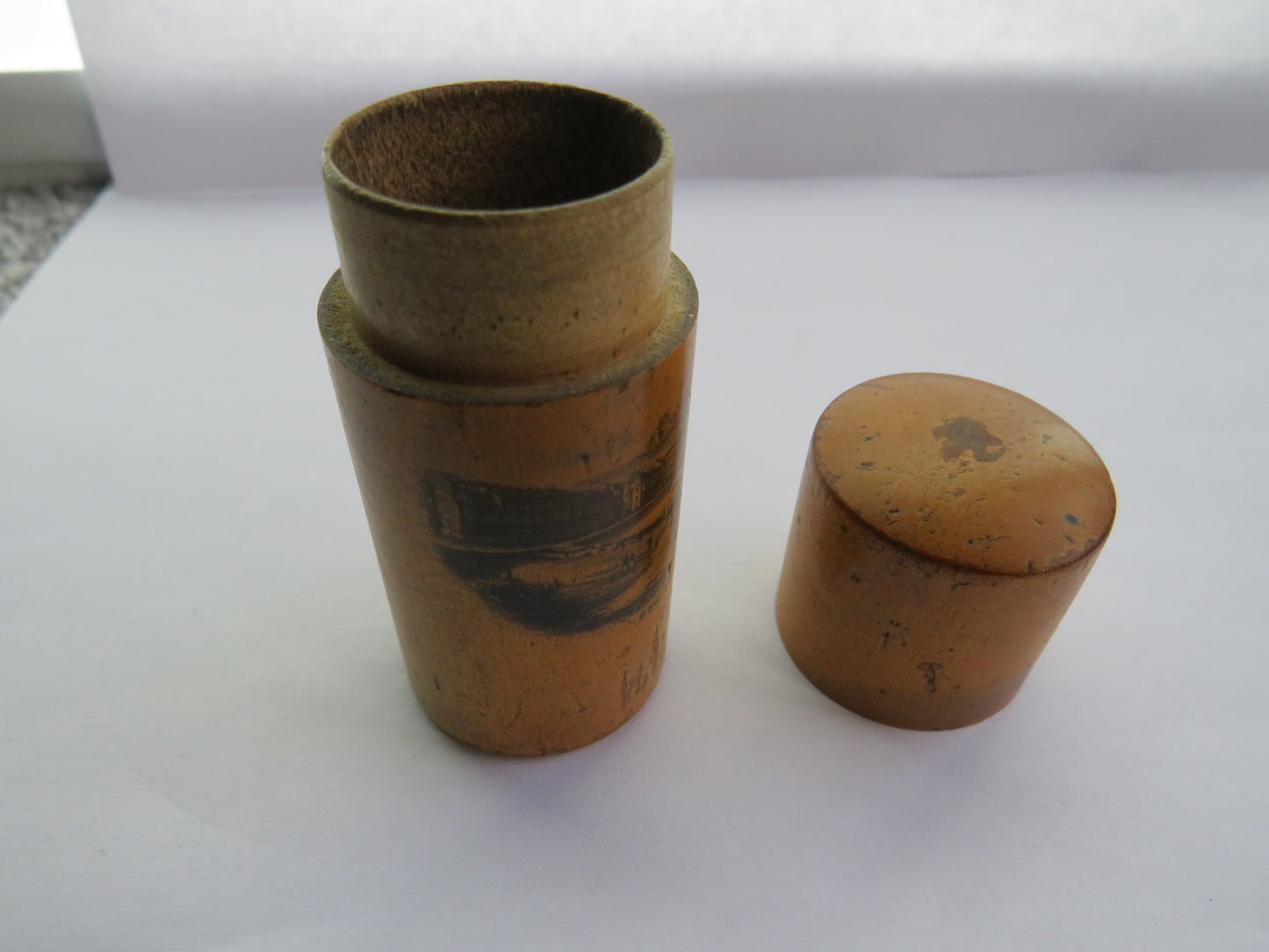 Antique Mauchline Transfer Ware Needle Cast "Sea Front Dover"
