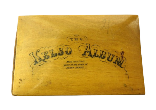 Antique Mauchline Transfer Ware Picture Book "The Kelso Album" Made From The Wood Grown In The Shade of Kelson Abbey