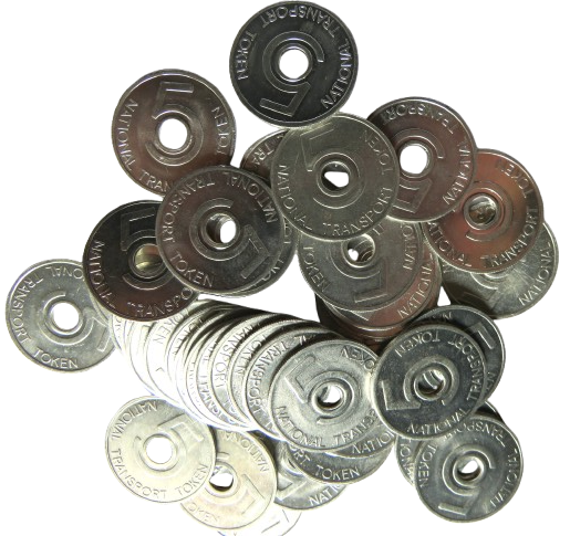 Small Lot of Vintage National Transport Tokens
