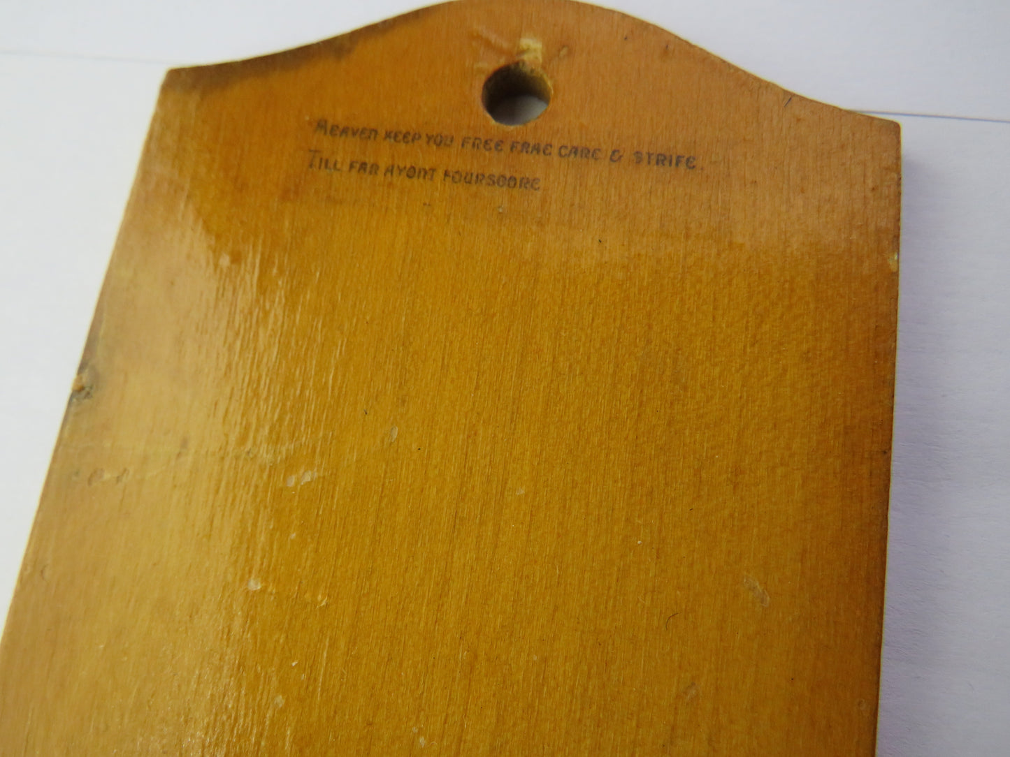 Antique Mauchline Transfer Ware Wall Mounted Holder "New Road Mauchline"
