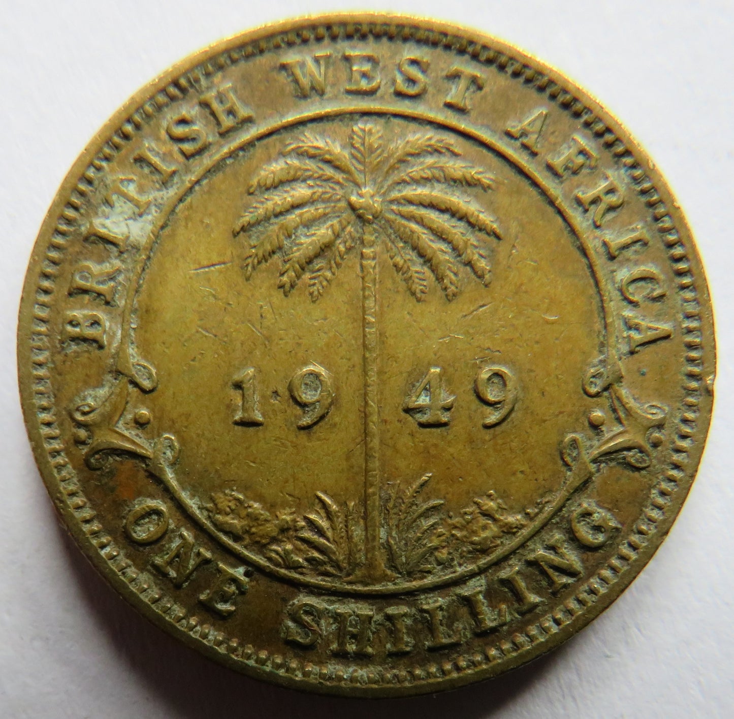 1949 King George VI British West Africa One Shilling Coin