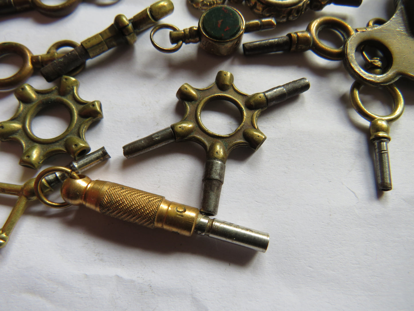 Small Collection of Antique Pocket Watch Parts & Keys
