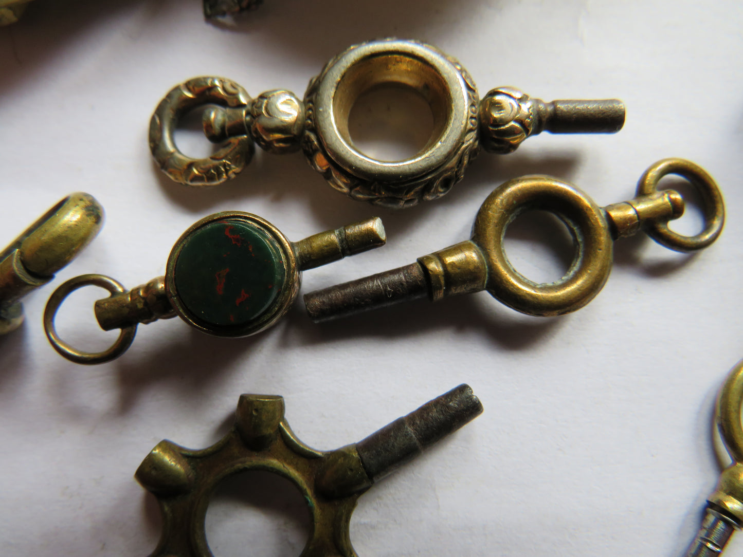 Small Collection of Antique Pocket Watch Parts & Keys