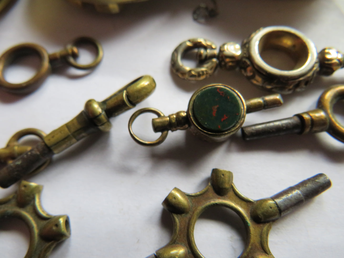 Small Collection of Antique Pocket Watch Parts & Keys