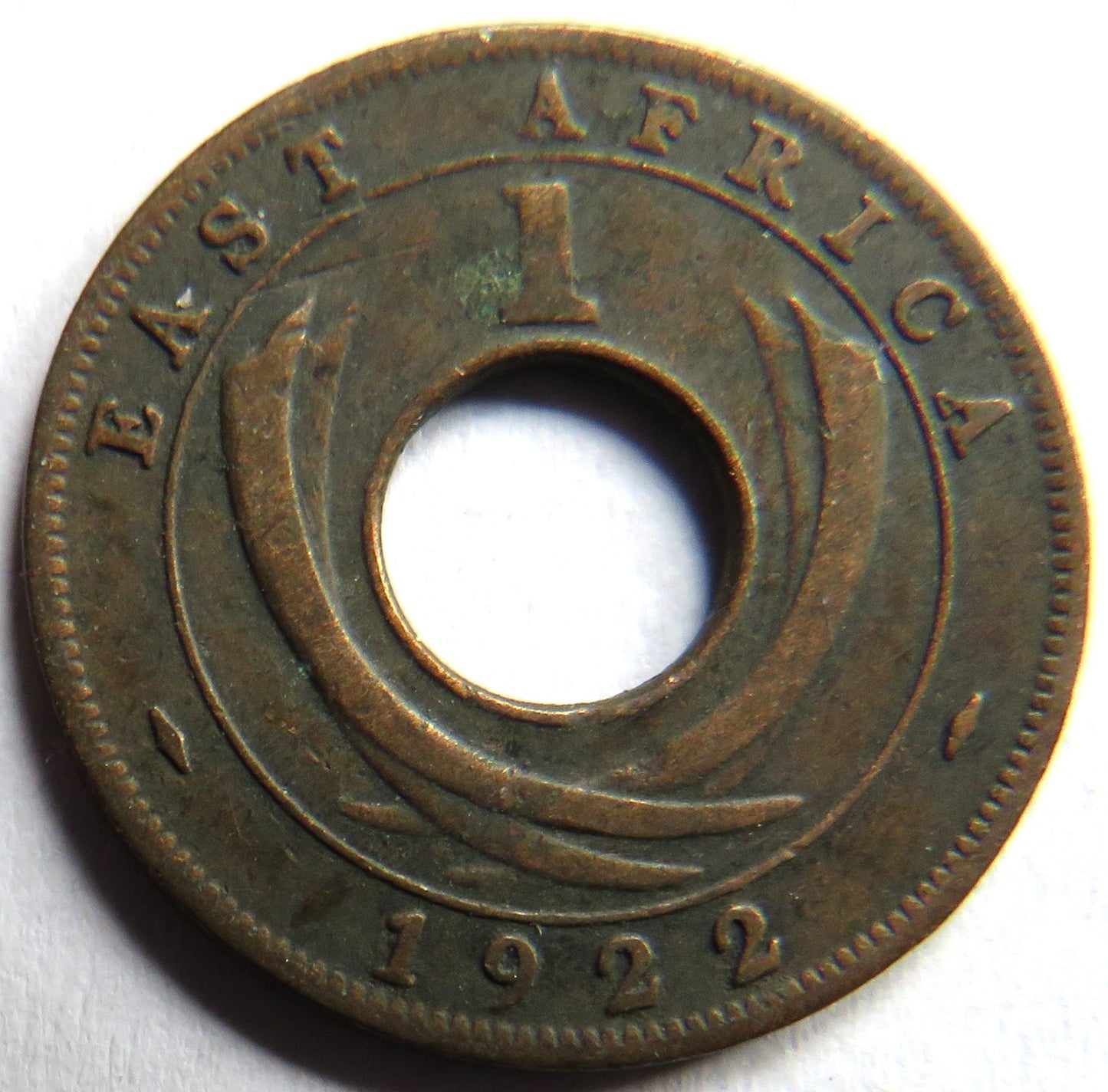 1922 East Africa One Cent Coin
