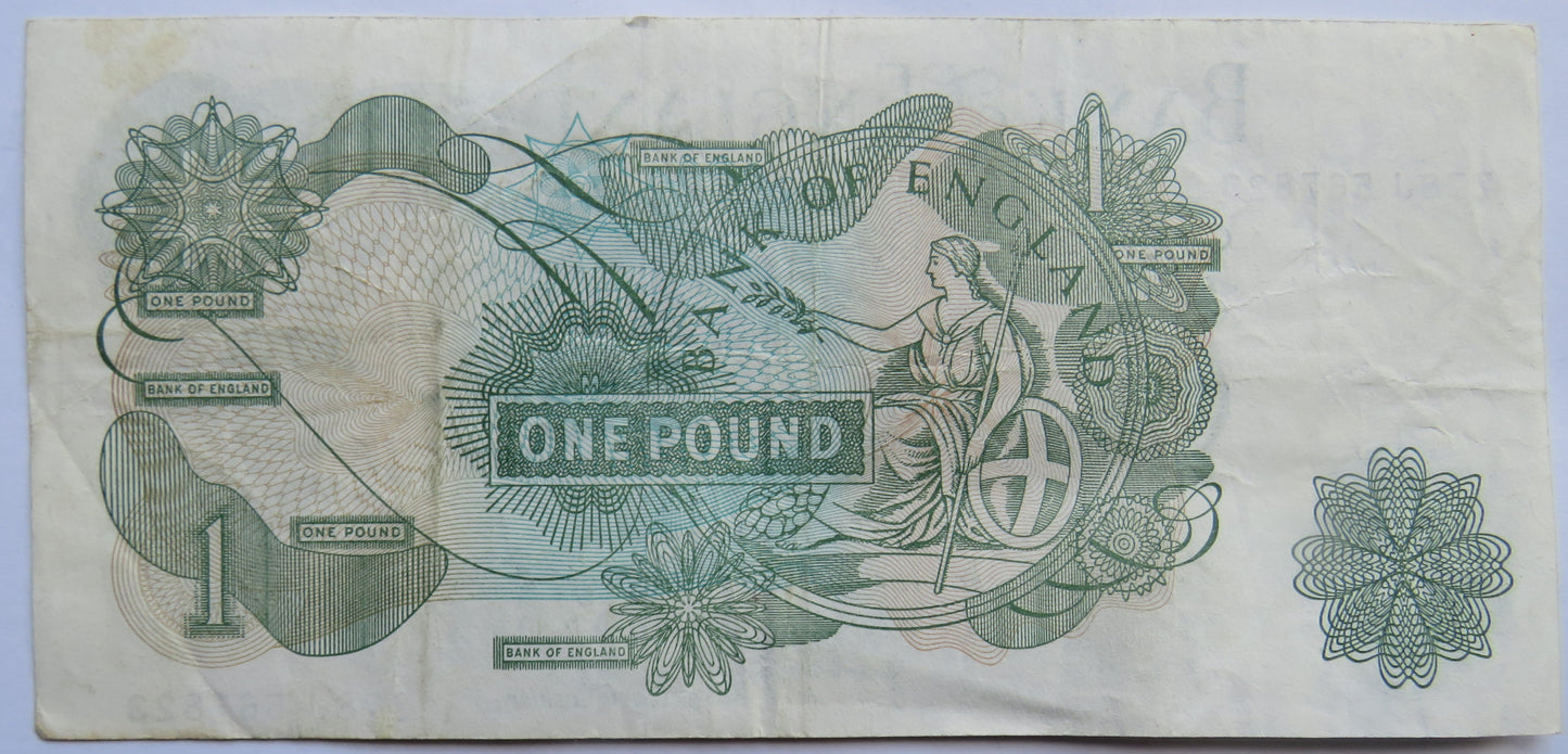 Bank of England £1 One Pound Banknote J.B. Page Z78J