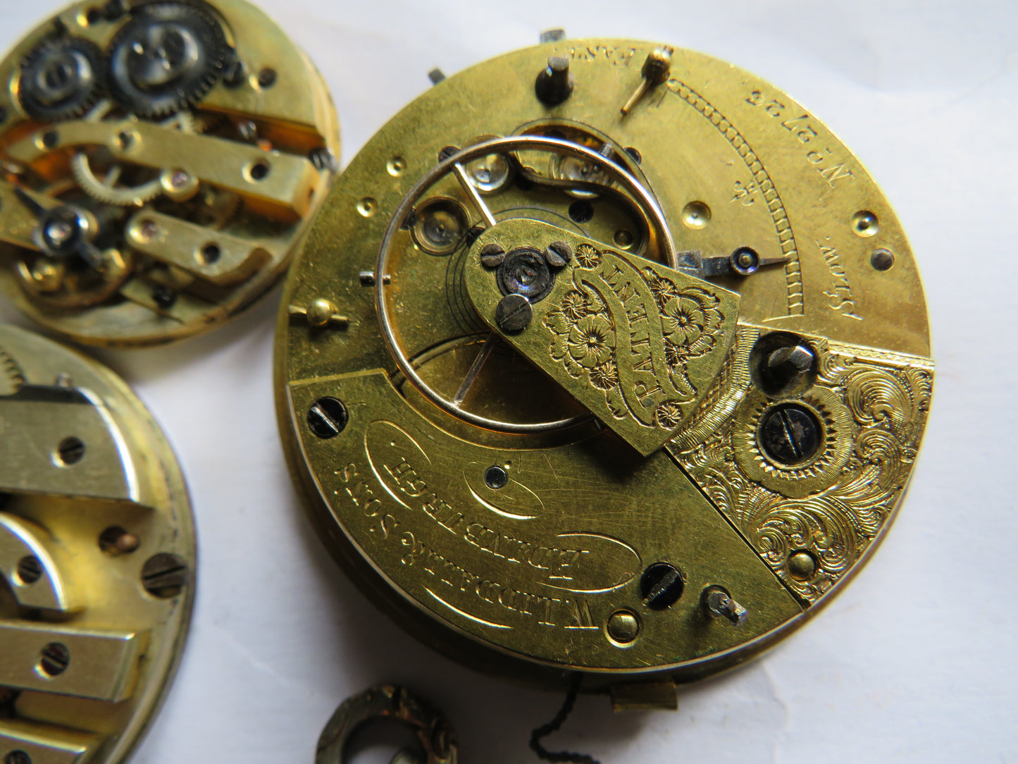 Small Collection of Antique Pocket Watch Parts & Keys
