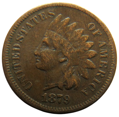 1879 USA Indian Head One Cent Coin