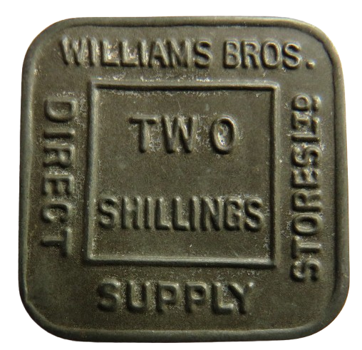 Williams Brothers Two Shillings Vintage Token