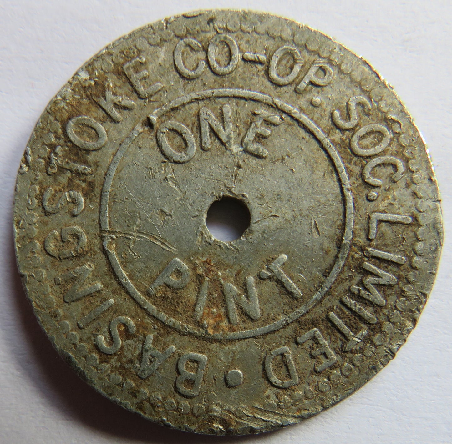 Basingstoke Cooperative Society Ltd One Pint Token