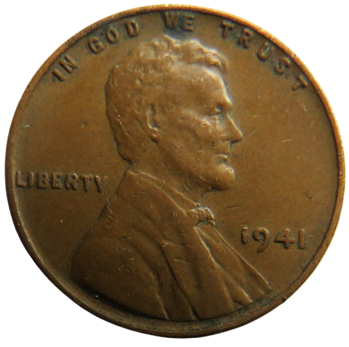 1941 USA Lincoln One Cent Coin