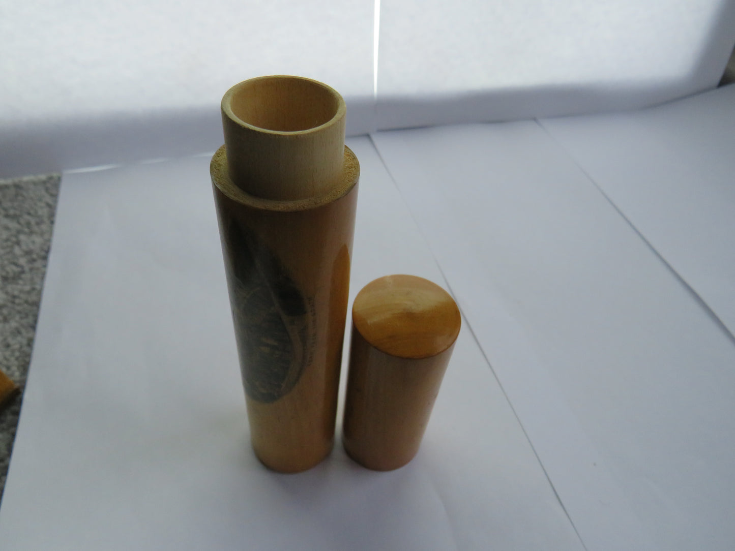 Antique Mauchline Transfer Ware Needle Case "Oban From The South"