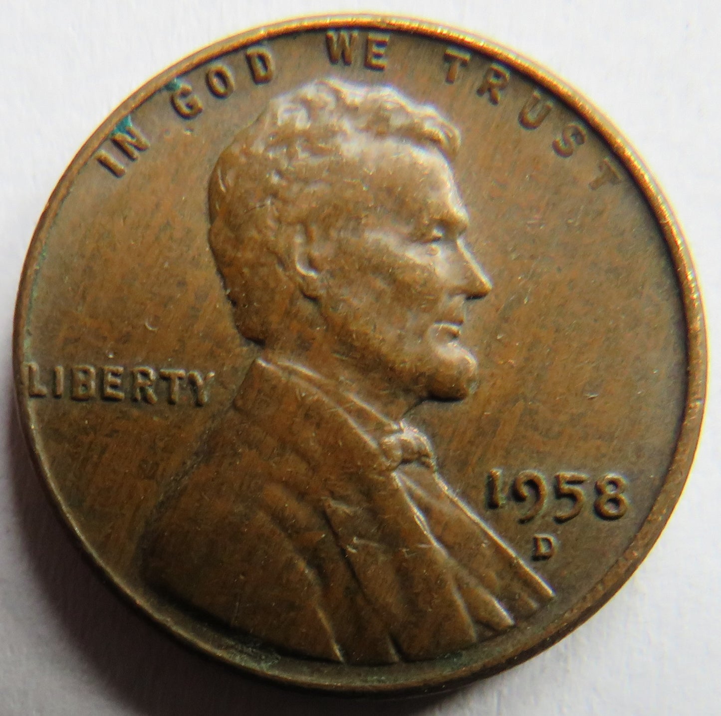 1958-D USA Lincoln One Cent Coin