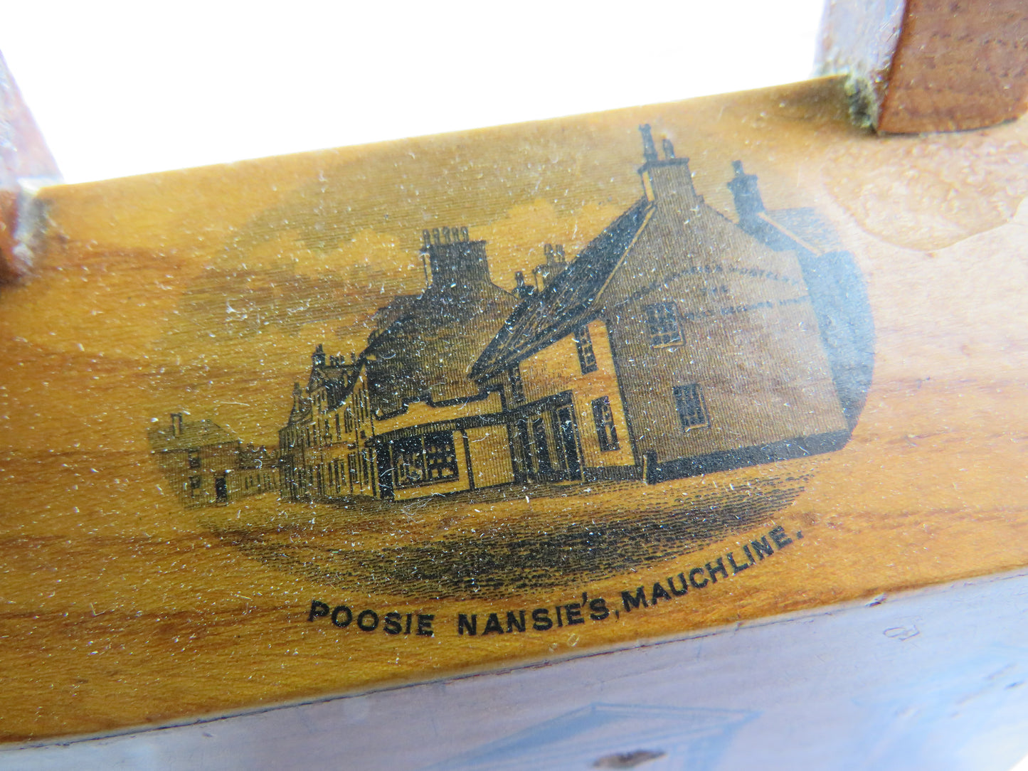 Antique Mauchline Transfer Ware Money Box "Poosie Nansie's Mauchline"