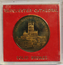 Load image into Gallery viewer, Gloucester Cathedral Solid Bronze Cased Medallion
