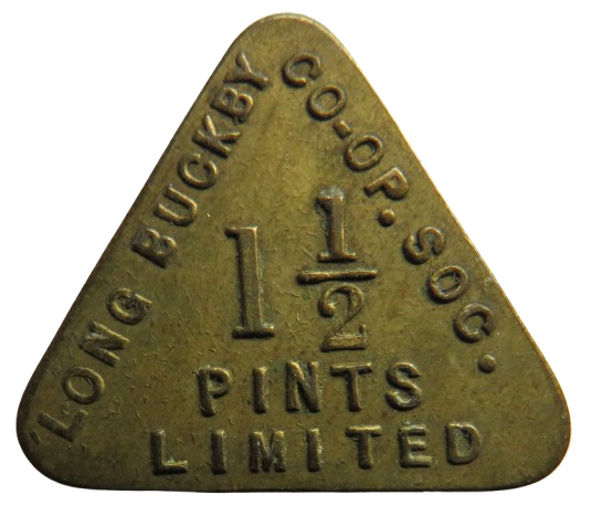 Long Buckey Cooperative Society 1 & 1/2 Pint Token